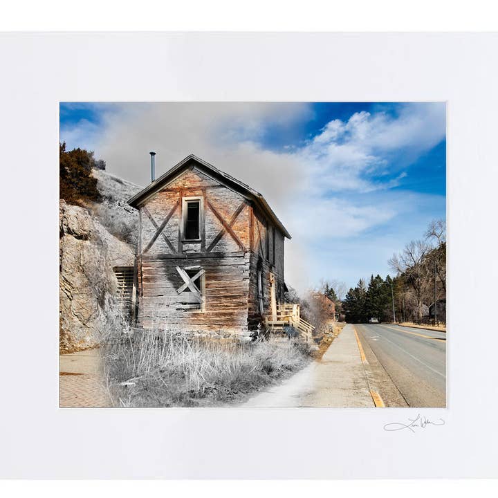 Helena Vintage + Modern Art Print | Kluge House Then & Now for wholesale by Time Travel Art