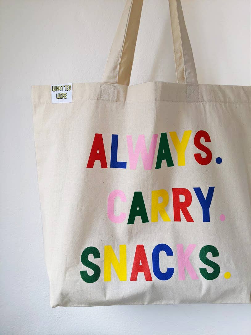What Ted Wore - Wholesale Tote Bag - Unisex - The Always Carry Snacks Tote Bag1