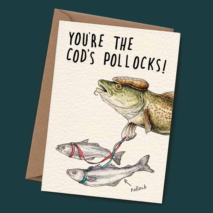 Bewilderbeest – wholesale Congratulations card – Cod's Pollocks Card - Congratulations Card - Well Done Card1