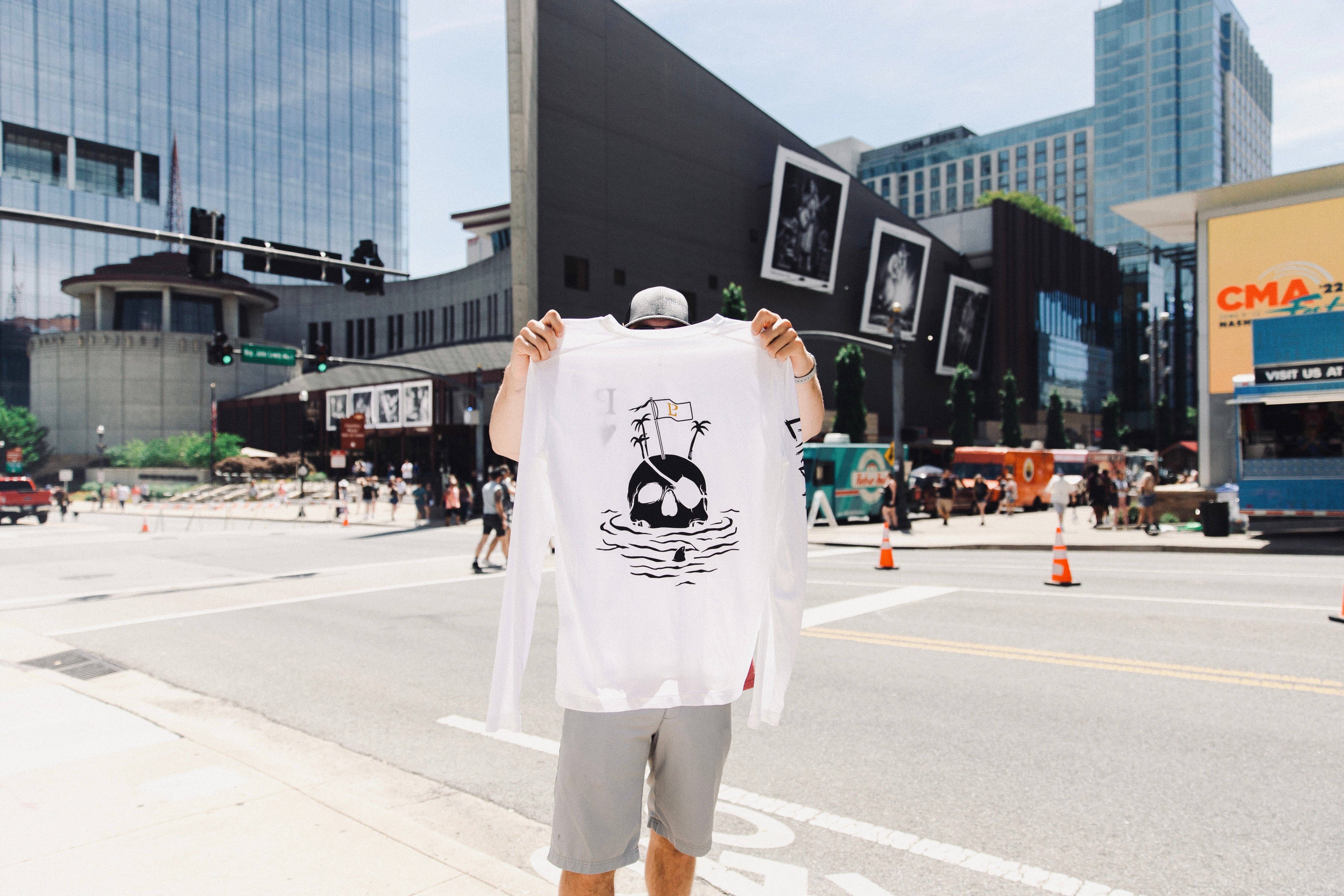 Land Pirate - Wholesale Screen Printed T-Shirt - Men's - the 'Shady Castaway'10