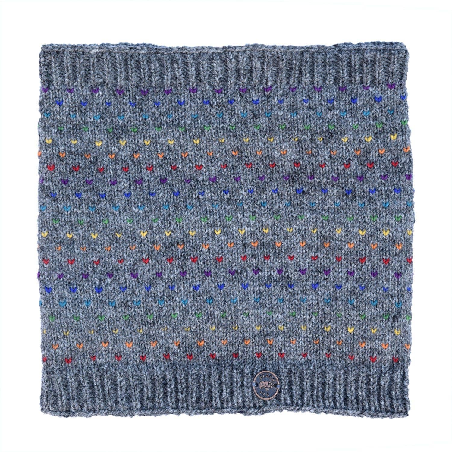 Black Yak Ltd - Wholesale Balaclava - Women's - Rainbow Tick Snood - Hand Knitted Wool - Fair Trade1