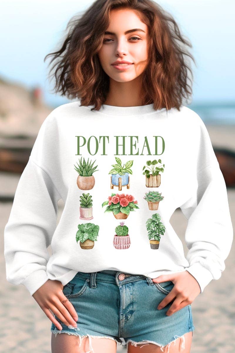 COLORBEAR - Wholesale T-Shirt (Graphic) - Women's - Pot Head Plant Lover Graphic Sweatshirt15