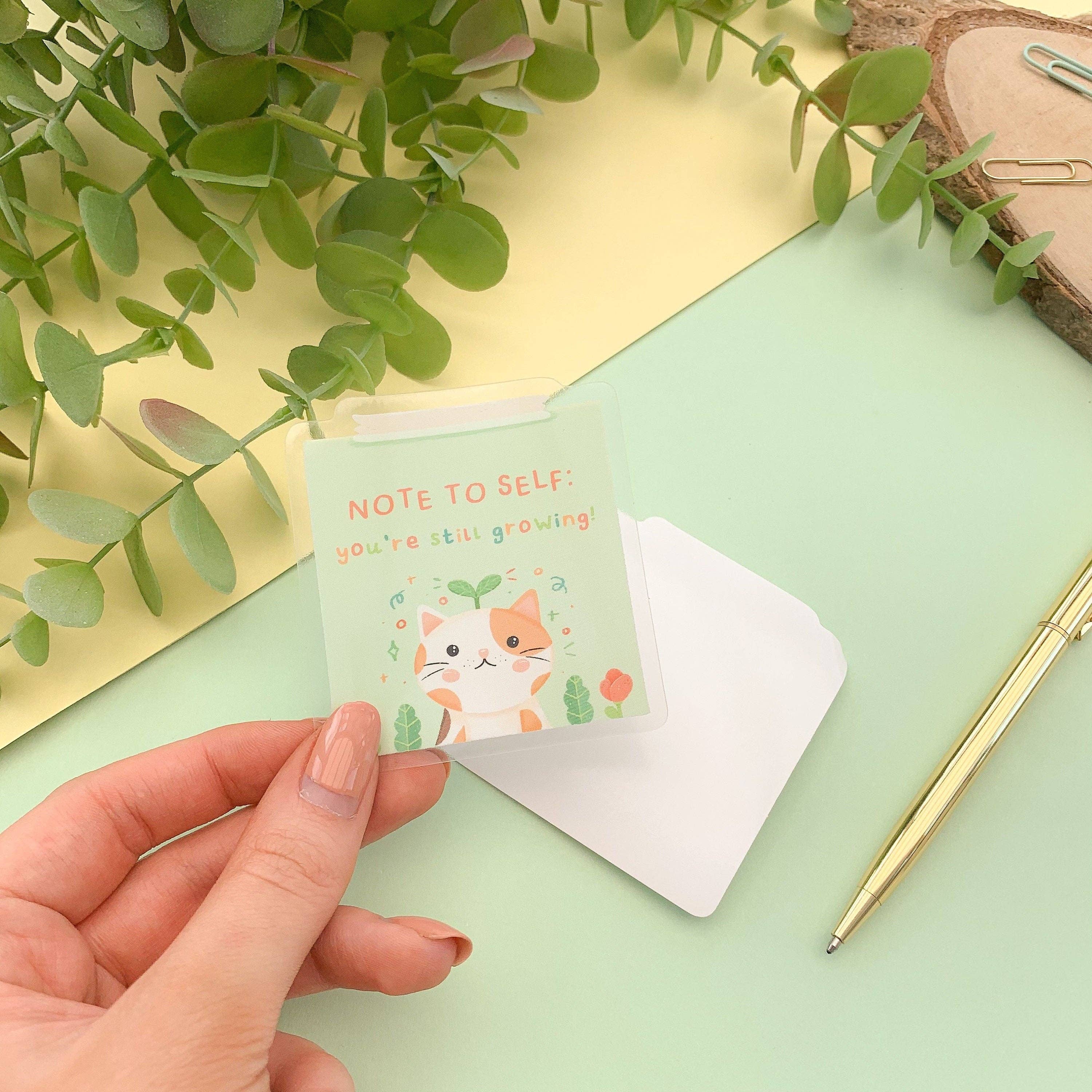 Laurel Mae Art - Venta al por mayor Pegatina - Adhesivo de vinilo transparente «You're Still Growing»2