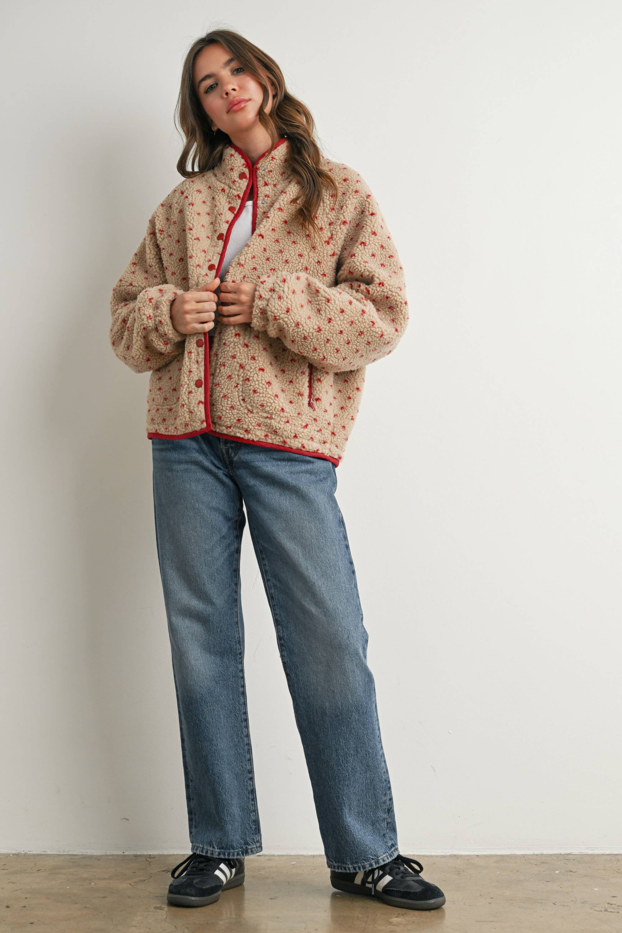 BUTTERMELON - Wholesale Jacket - Women's - High Pile Fleece Puffer Jacket - BMJ783157