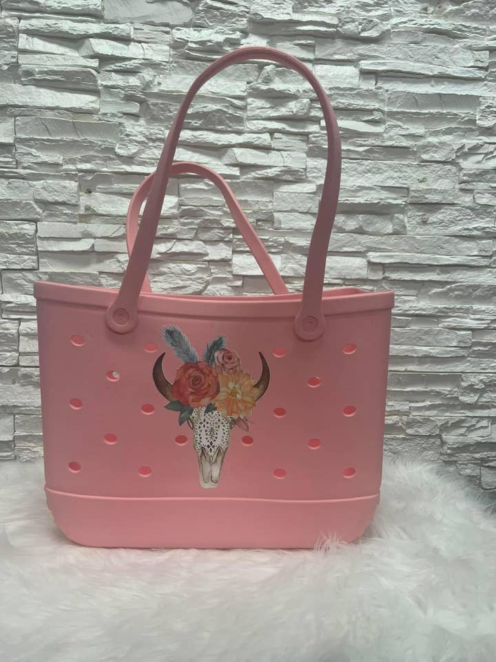 Bella-U mauve cow skull for wholesale by Dixie Bella