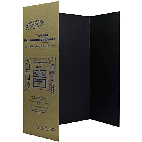 enday – wholesale Postertavla – Trifoldig affischtavla 36" X 48", svart presentationstavla