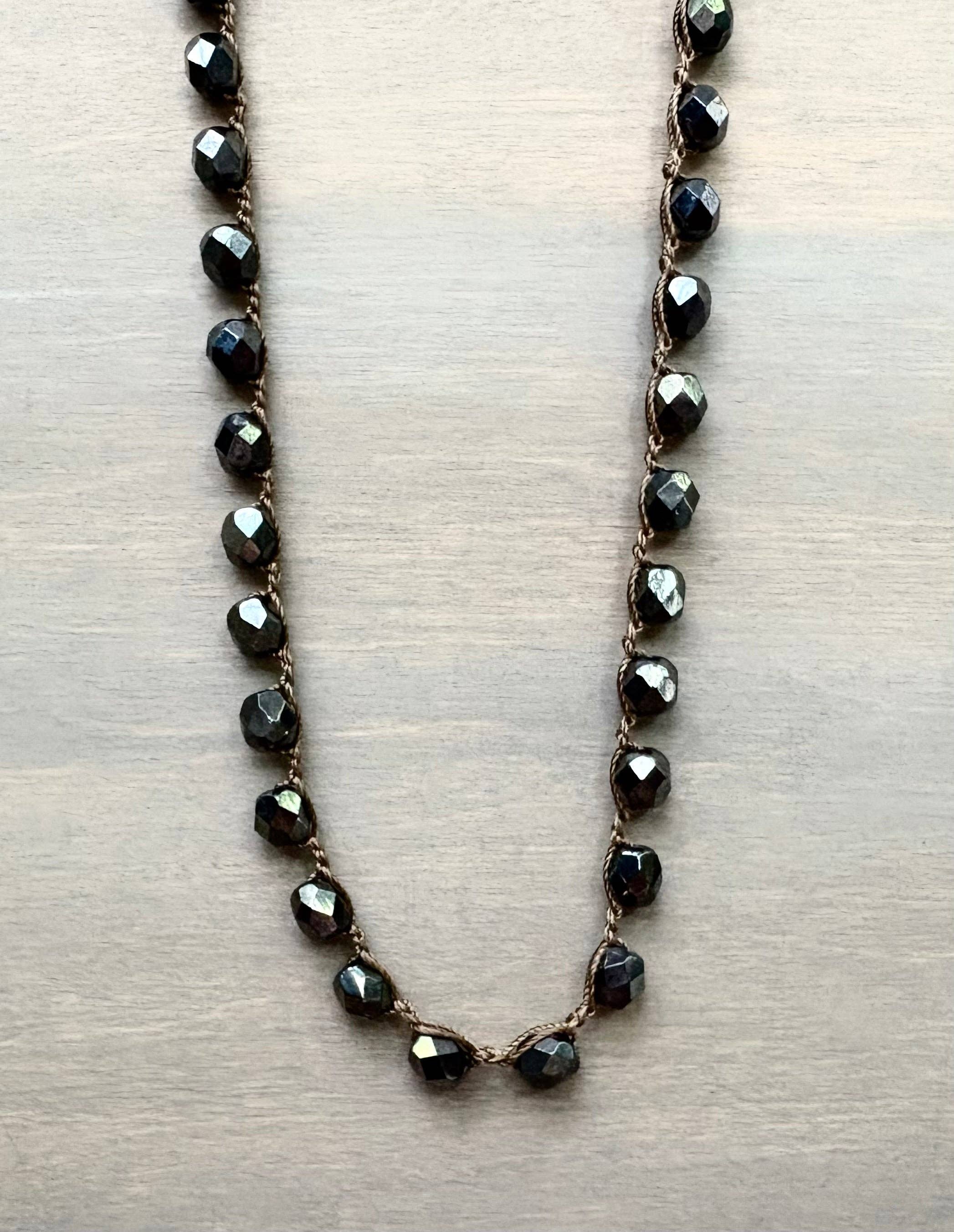 Twist Style - Vendita all'ingrosso Collane di perline/perle - Lungo Filo di Cristallo Scintillante di Mezzanotte0