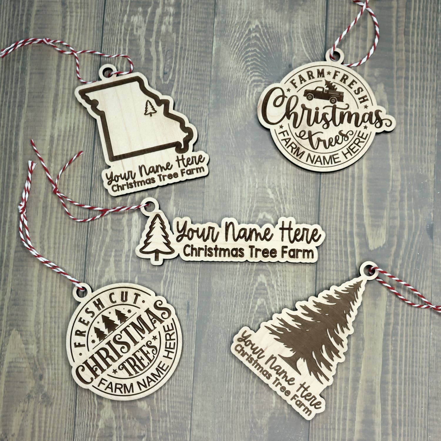 The Trendy Traveler - Wholesale Ornament - Fresh Cut Christmas Trees Engraved Christmas Ornament3
