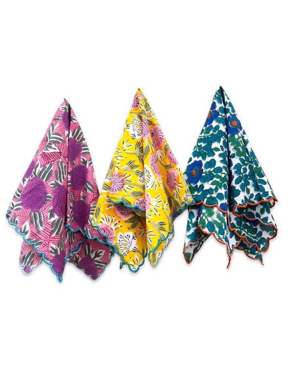 Sur La Vague - Vente Serviettes de table en tissu - Serviettes de table en coton Rose1