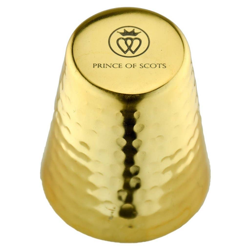 Prince of Scots – Großhandel Schnapsgläser – Prince of Scots Shotgläser mit gehämmerter 24K-Goldbeschichtung – Geschenkbox-Set2