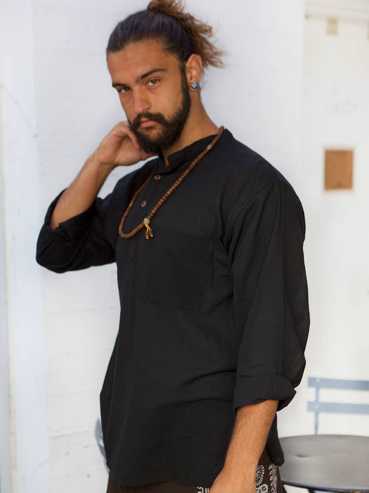 Zig Zag Asian Collection - Wholesale T-Shirt - Men's - Solid Cotton Kurta2