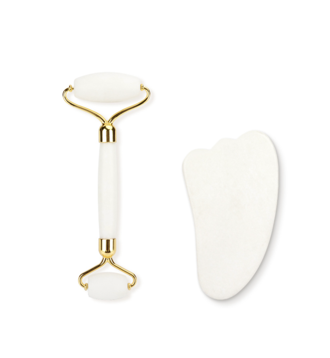 Crystolver (We Cover All Import Fees) – Gua Sha por atacado – Conjunto de Rolo de Jade Branco e Gua Sha2