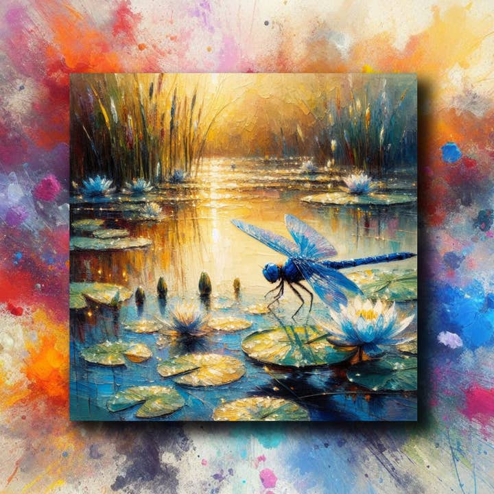 Dragonfly Fridge Magnet 55x55mm for wholesale by frostedgrey