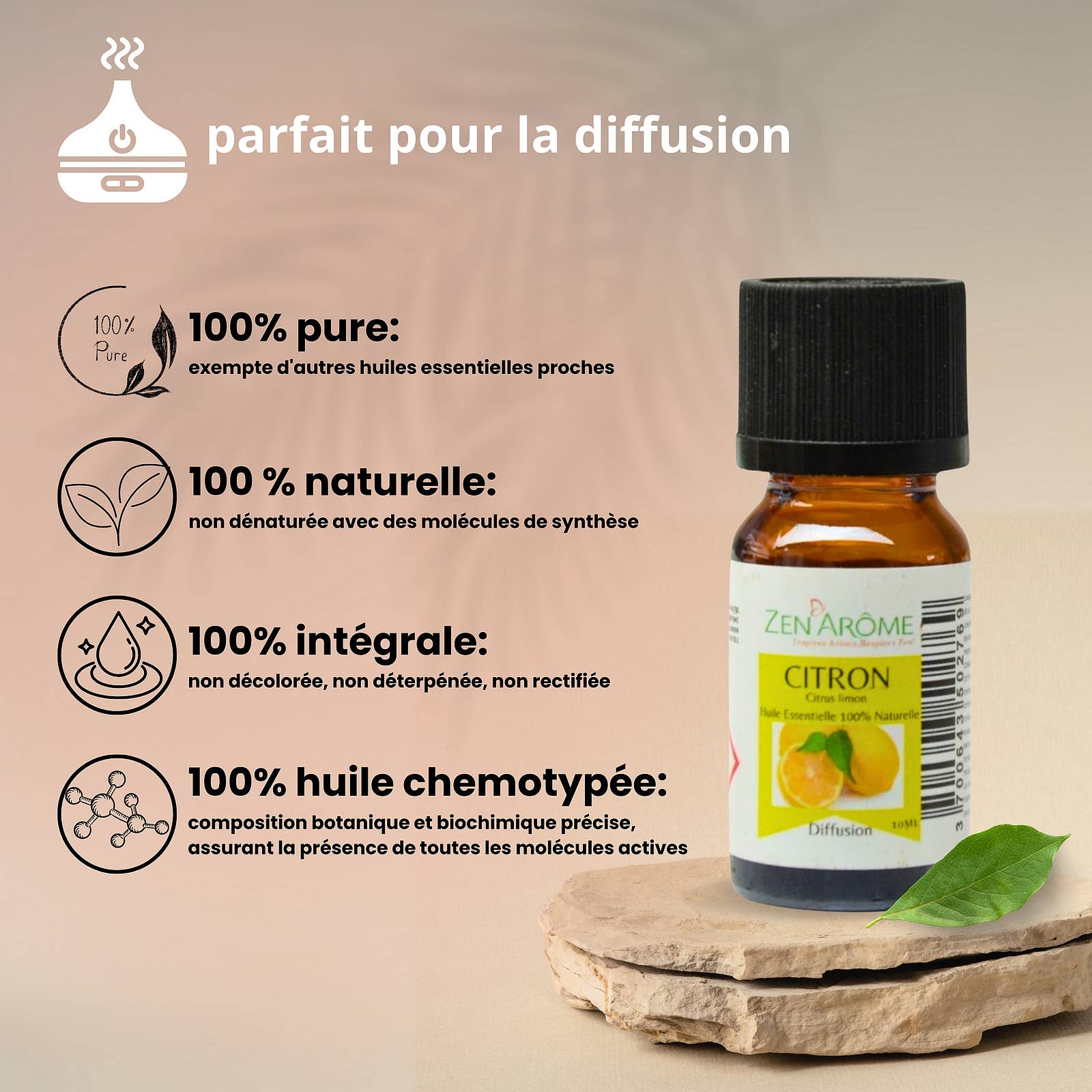 Zen'Arôme - Wholesale Essential Oil - Lemon Essential Oil - 100% Natural - 10ml3