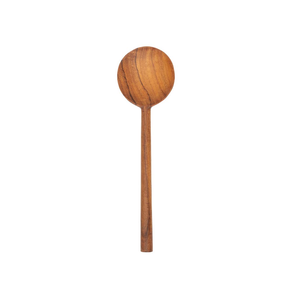 Bali Harvest - Wholesale Serving Utensil - Round Teak Bowl Wooden Spoon - Breakfast Dessert Serving0