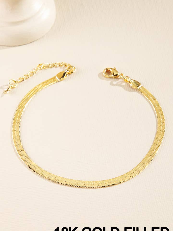 18K guldfyldt sildebensarmbånd for engroshandel hos Urbanista