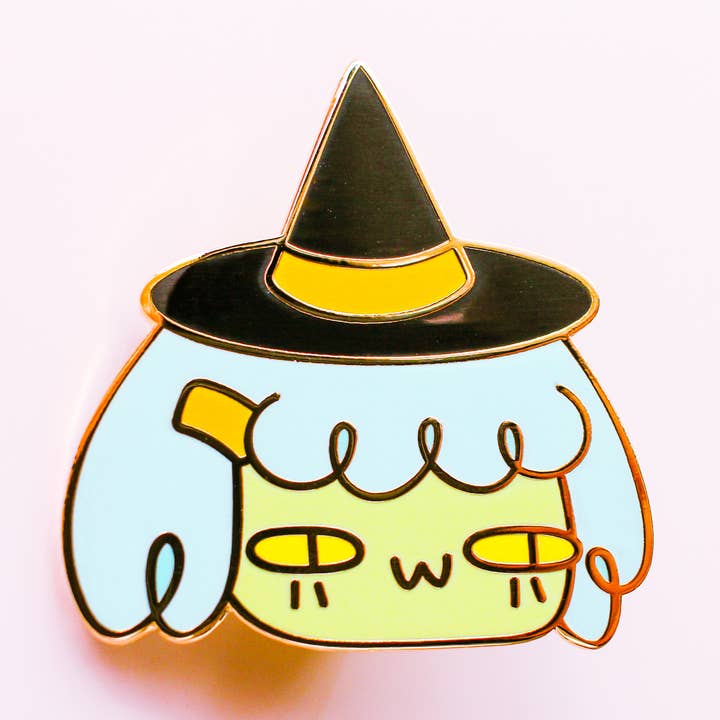Witch (Blue Hair) - Enamel Pin for wholesale by Shark City Slicker