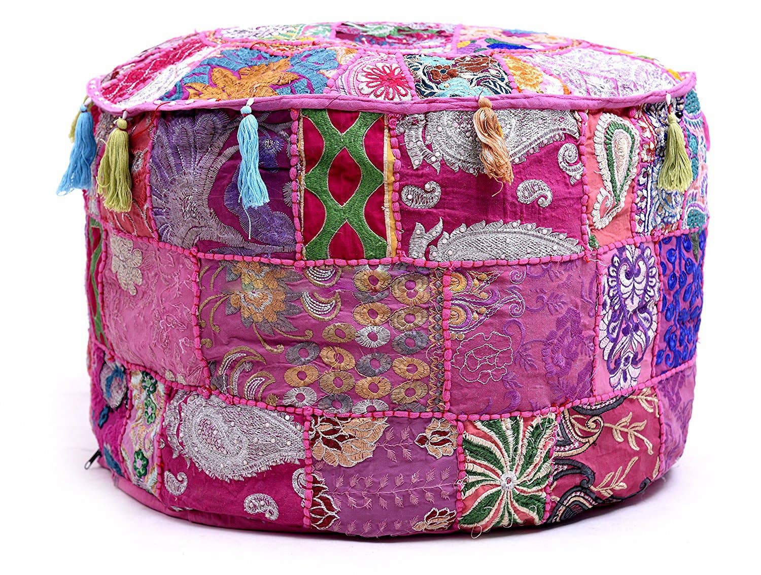 Aakriti Inc. - Wholesale Pouf - Aakriti Gallery Indian Pouf Footstool Ethnic Pouf Cover29