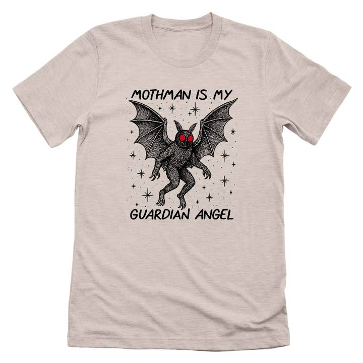Let's Get This Thread - Wholesale Screen Printed T-Shirt - Unisex - Moth man Is My Guardian Angel1