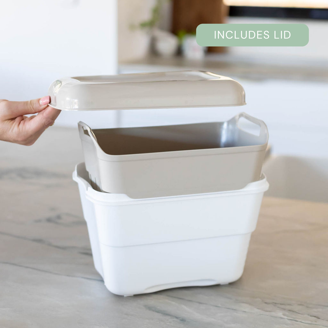 Strucket - Wholesale Laundry Basket - Strucket 4.5L Mini Strainer Bucket with Lid - 8 Pack - Sand2
