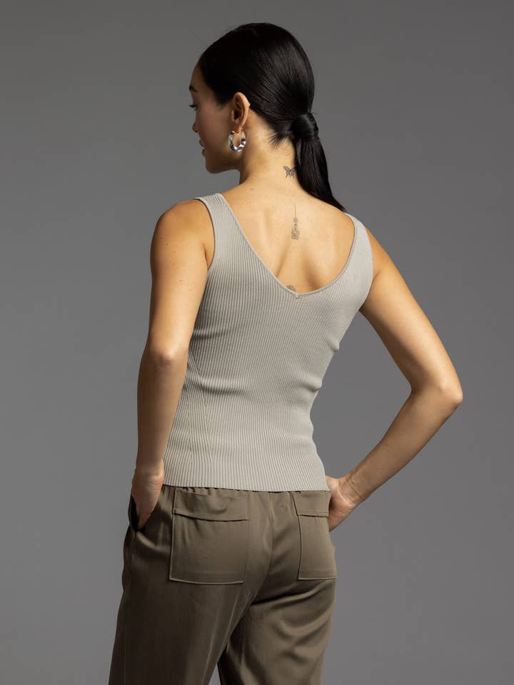 Weekend Los Angeles - Wholesale Tank Top - Women's - V Neckline Ribbed Tank - TIA TANK