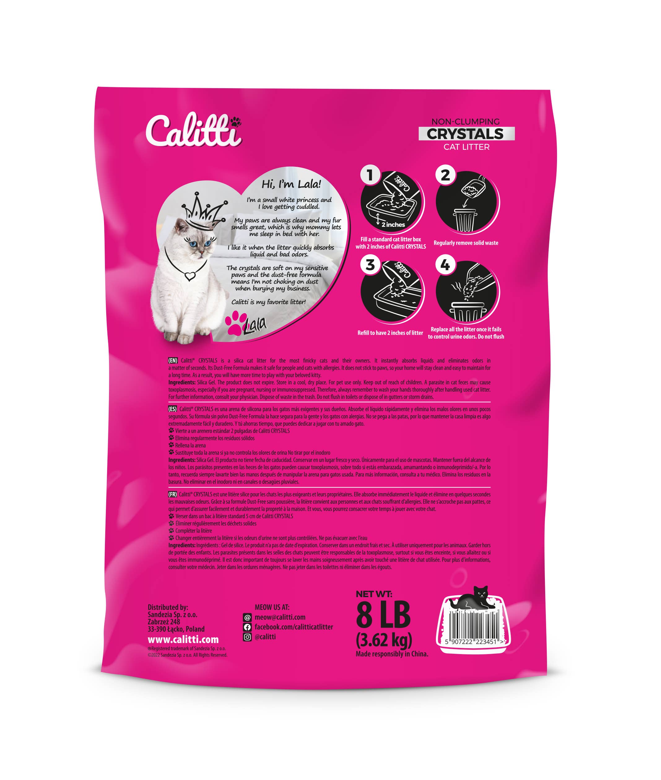 Calitti - Wholesale Cat Litter - Calitti CRYSTALS 8 lb Unscented Non-Clumping Cat Litter1