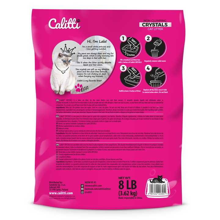 Calitti - Wholesale Cat Litter - Calitti CRYSTALS 8 lb Unscented Non-Clumping Cat Litter1