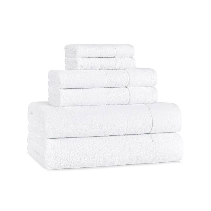 Arkwright Home - Wholesale Towel Set - Aston & Arden Turkish Cotton 6pc Towel Set- CASE of 6 Sets