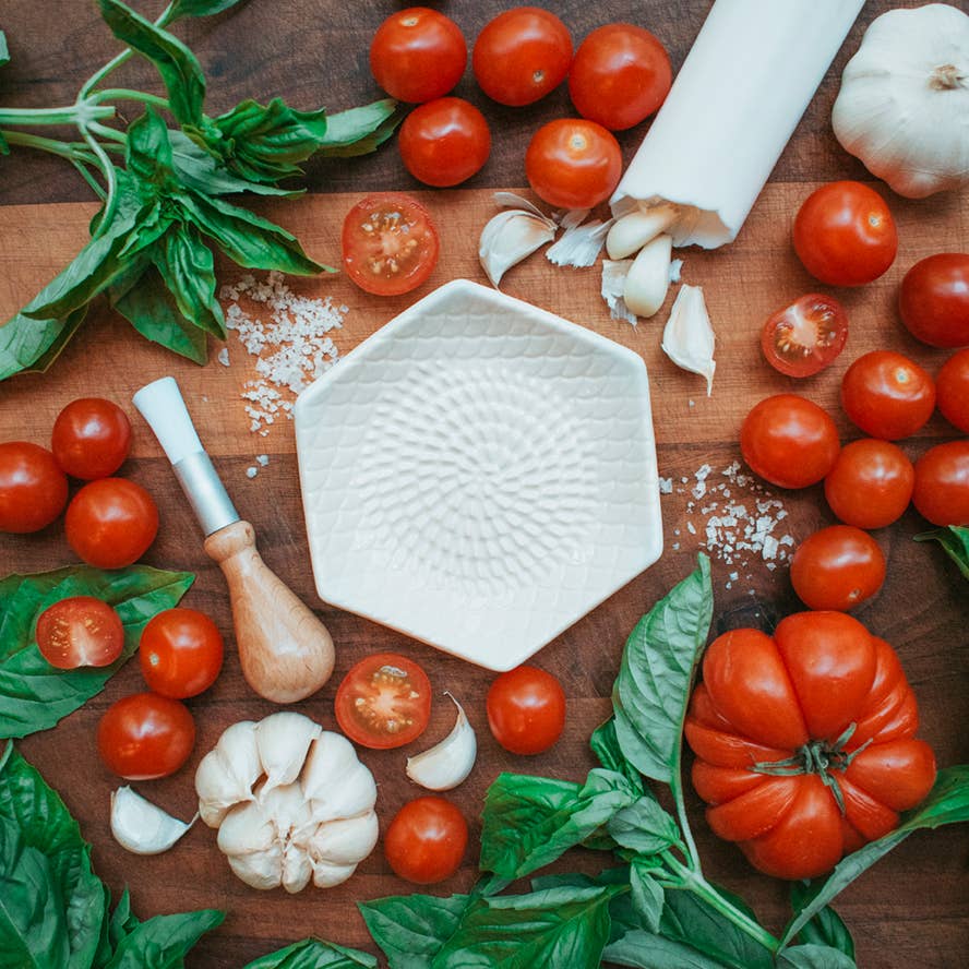 The Grate Plate, Inc. - Wholesale Grater - White 3 Piece Set: Ceramic Grater, Peeler, Brush4