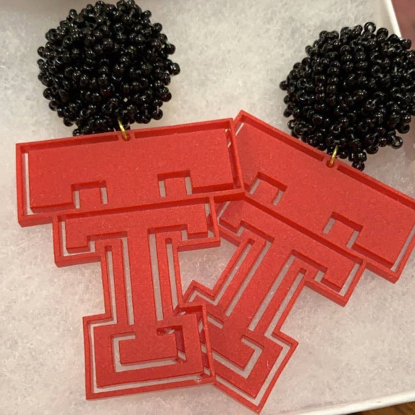 THE ACCESSORY SCOUT – wholesale Dangle earrings – Scout Celebration Tailgate Texas Tech Earrings0