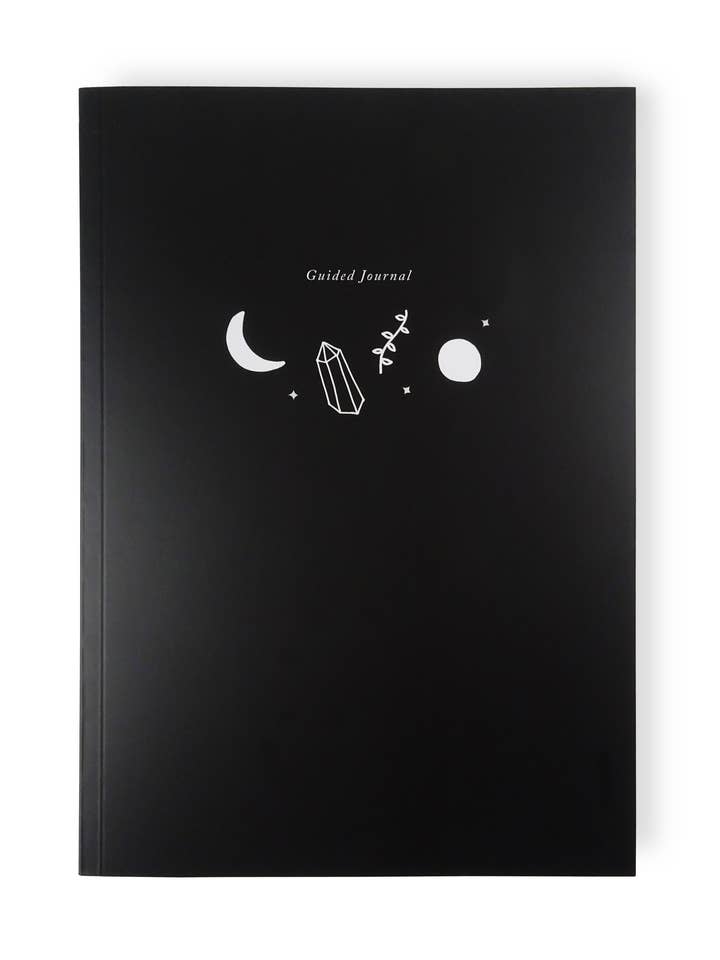 Guided Journal - Black (Paperback) for wholesale by Note and Shine