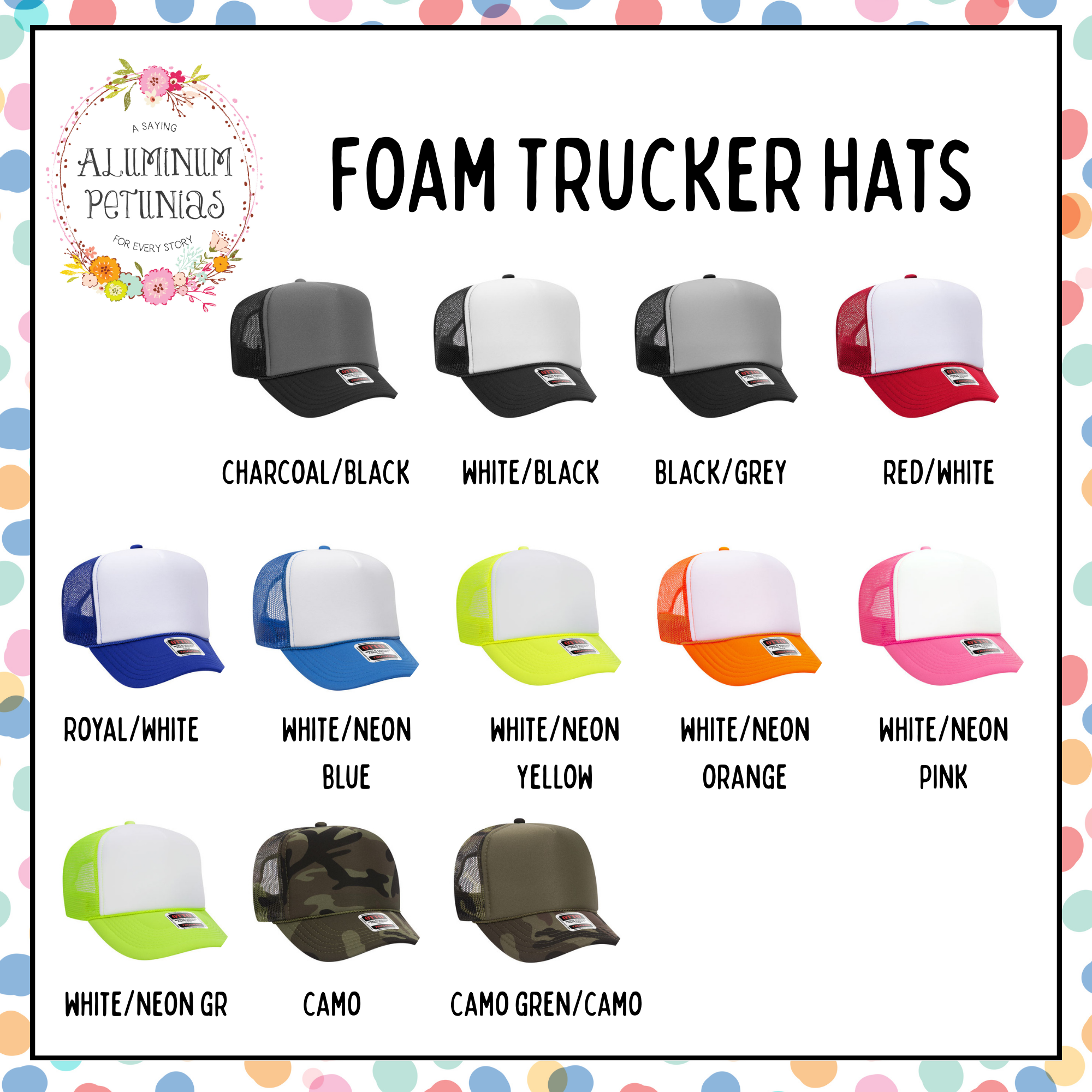 Aluminum Petunias - Wholesale Trucker Hat - Women's - Raising My Husband is Exhausting Embroidered Foam Hat 4