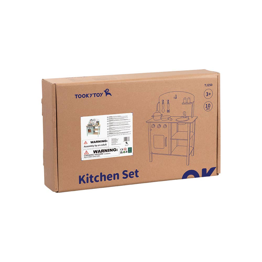 AJ Aguiar - Vendita all'ingrosso Set di giocattoli - Bambini - Cucina Madeira 10 Pz 3+1