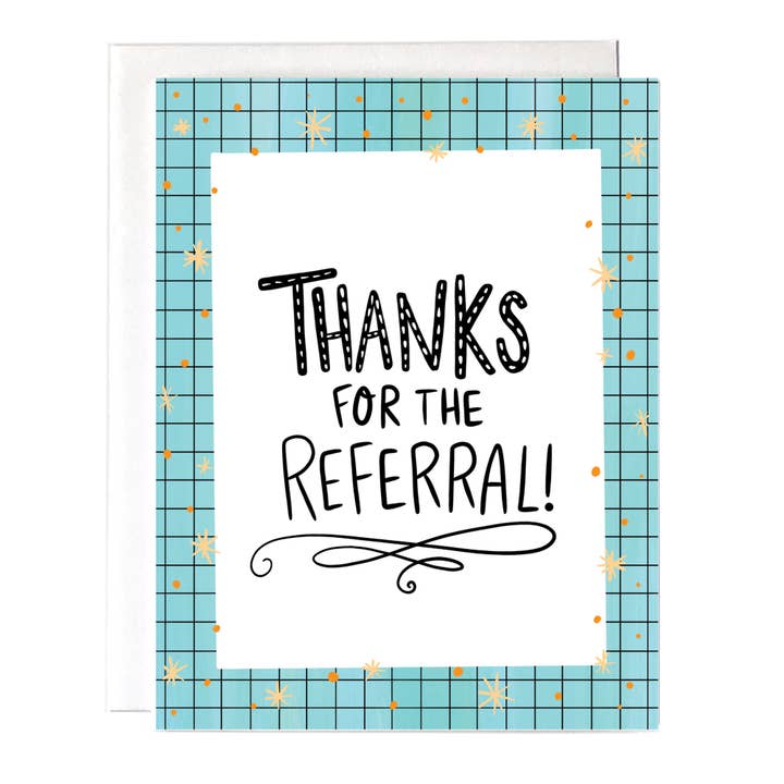 Thanks for the Referral Card for wholesale by Fox Card Co