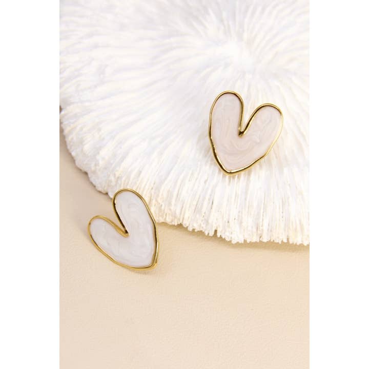 BELLISSIMA BIJOUX - Wholesale Dangle Earrings - Asymmetrical Heart Earrings – Colored Enamel2