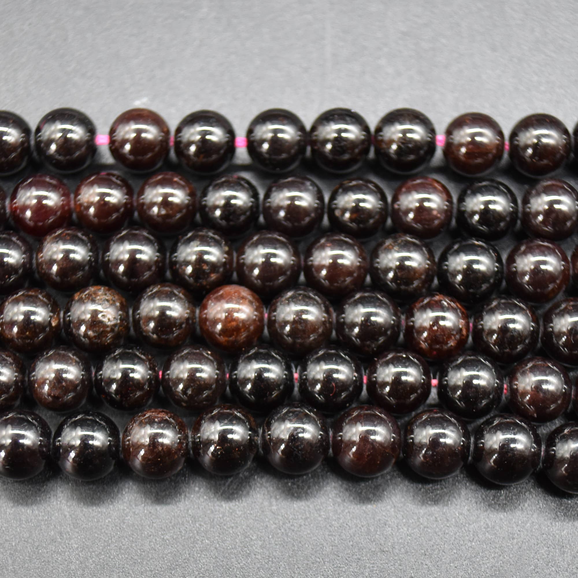 Oriental Direct Craft Supplies - Wholesale Beads - Natural Garnet Semi-Precious Gemstone Round Beads5