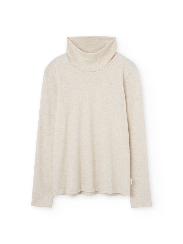 White Top orgánico de cuello alto acanalado en blanco for wholesale on Faire3