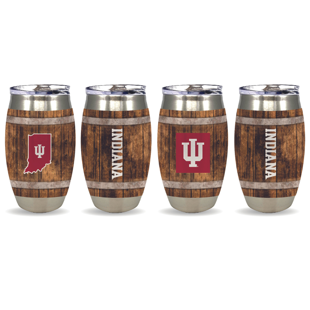 Indigo Falls - Wholesale Insulated Mug/Tumbler - 15oz Indiana Hoosiers Barrel Tumbler0