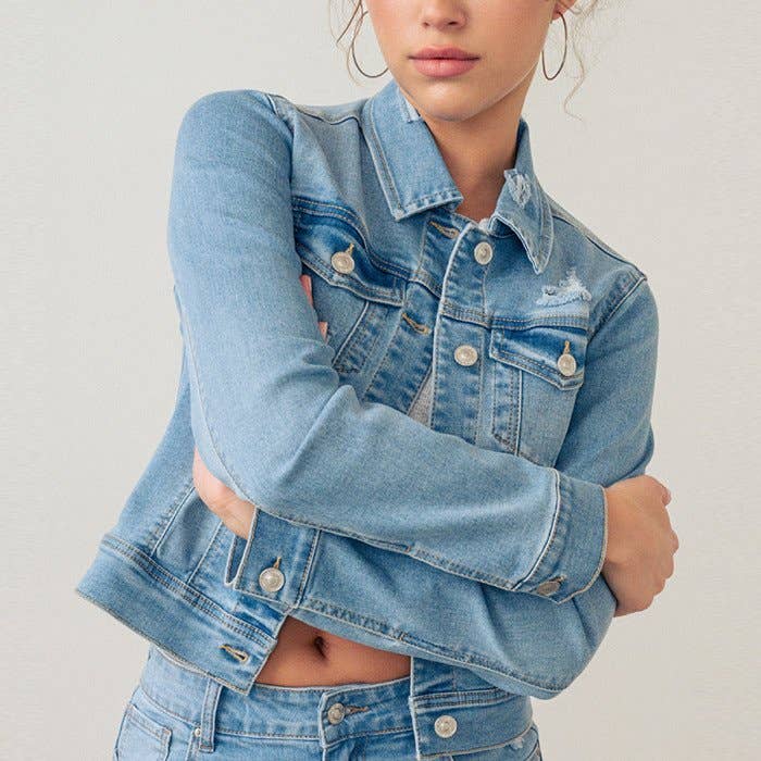 JAQUETA DESTRUÍDA por atacado de Pinkbloom