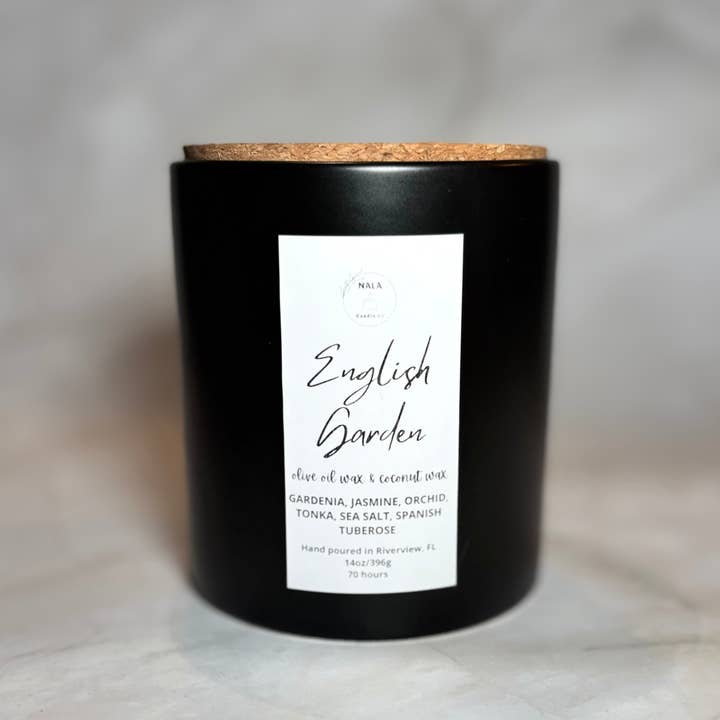 Nala Candle Co - Wholesale Jar/Filled Candle - ENGLISH GARDEN 14oz CANDLE