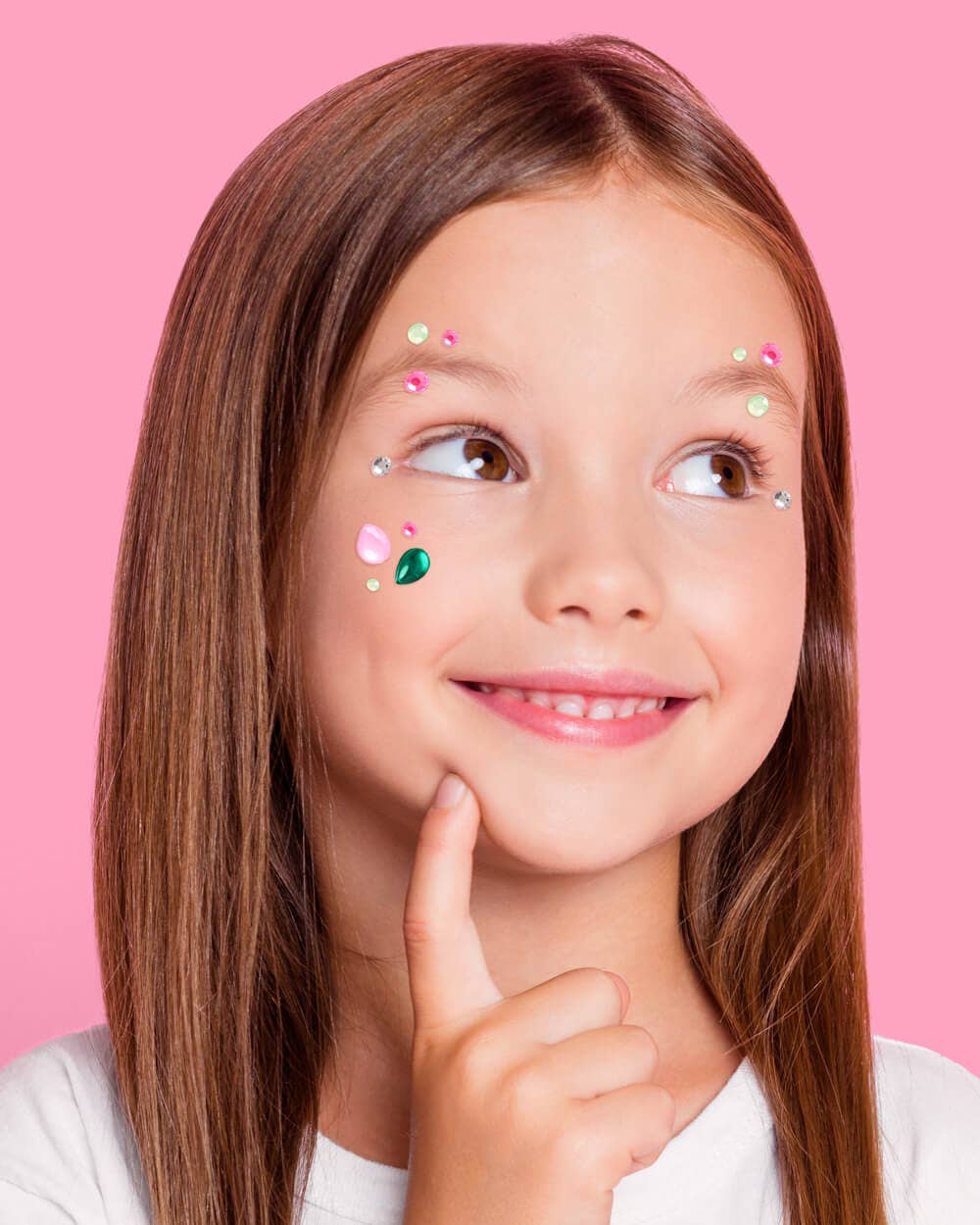 xo, Fetti - Wholesale Temporary Tattoo - Pink and Green Witch Face Gems | Halloween makeup, sparkle5