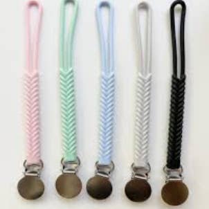 Baby Boos Teethers - Wholesale Pacifier Clip - Baby - All Silicone Paci Clip. No Beads, all one piece2