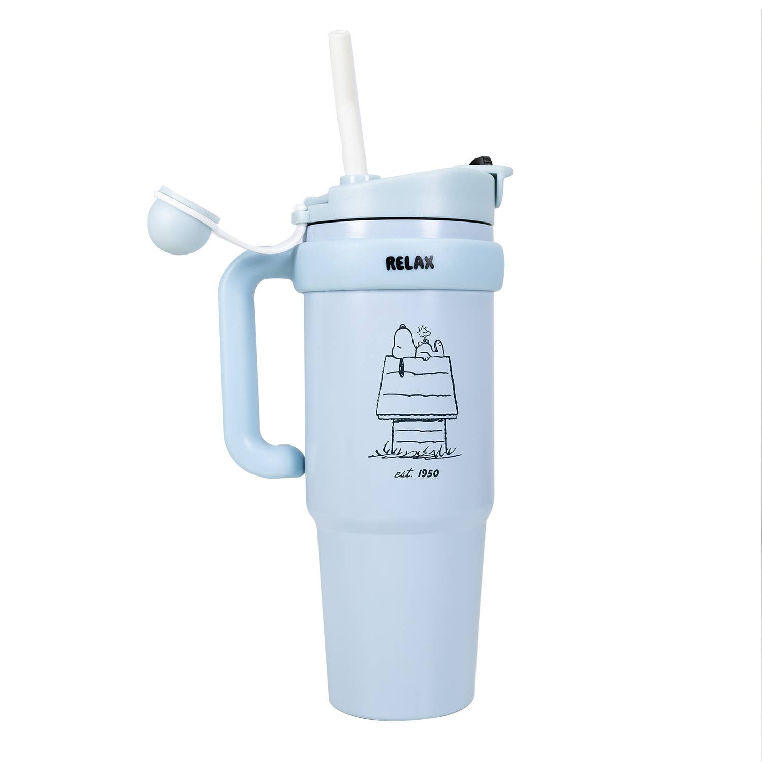 Mad Monkey GmbH - Vente Gourde/bouteille isotherme - Snoopy - Gobelet isotherme avec paille (850ml)1