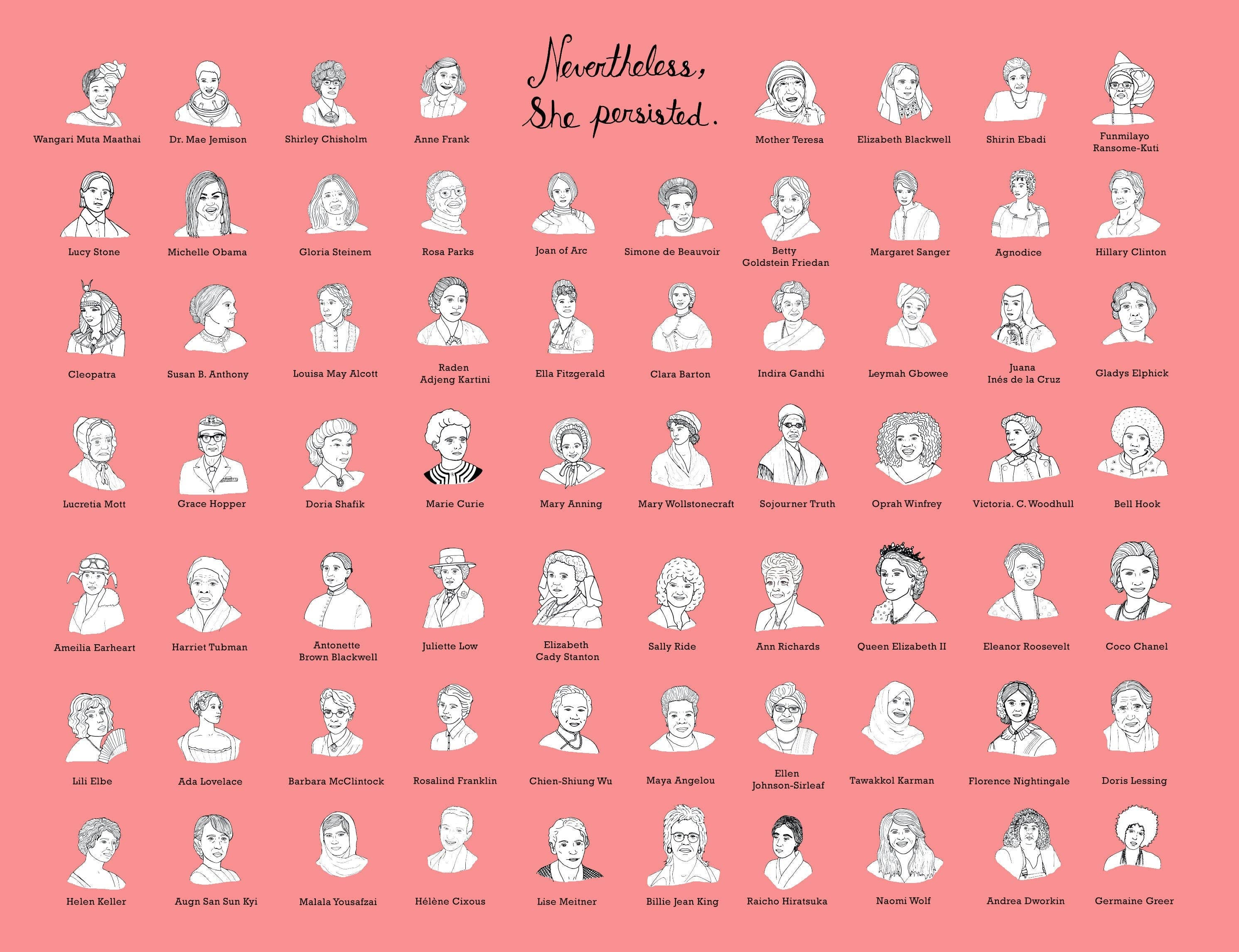 Jodi Lynn's Emporium of Doodles - Wholesale Art Print - Nevertheless She Persisted - Women's History Print1