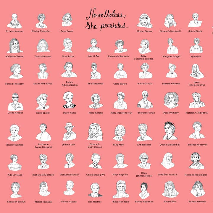 Jodi Lynn's Emporium of Doodles - Wholesale Art Print - Nevertheless She Persisted - Women's History Print1