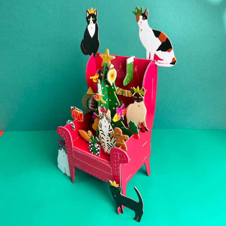 Roger La Borde – wholesale Advent calendar – Cosy Cats Large 3D Pop & Slot Advent Calendar - POPAL 605