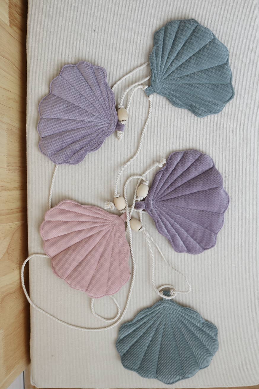 Moi Mili – Großhandel Verzierung – Samt-Muschel-Anhänger „Sanftes Rosa“2