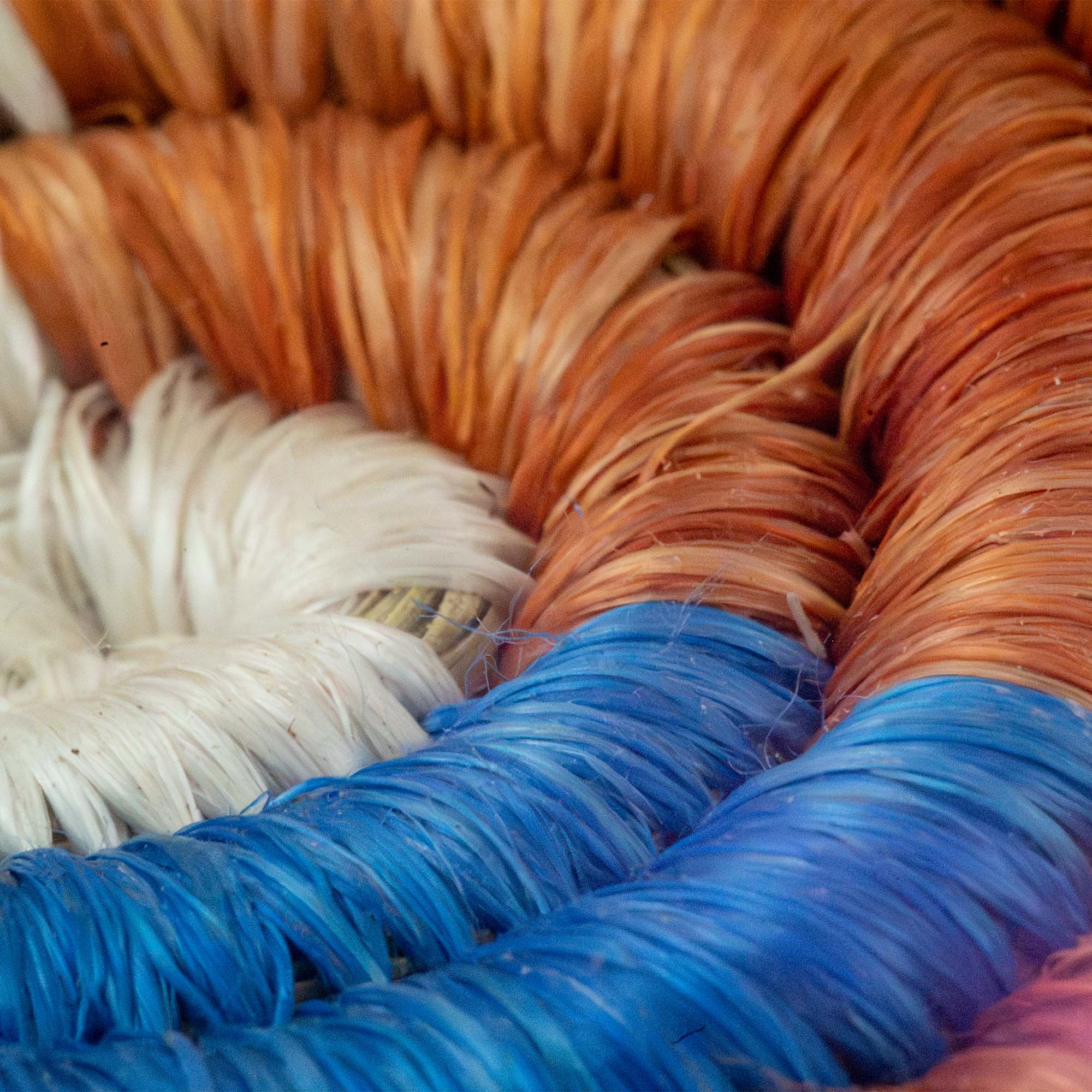 Global Crafts - Wholesale Basket - African Rwanda Baskets Home & Wall Decor-Set/3 Blue MIXED DESIGNS/COLORS6