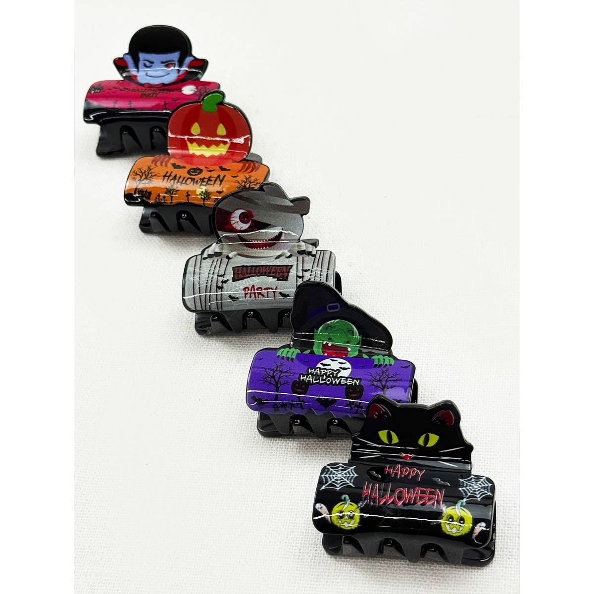 MIX COLOR Halloween Theme Mini Hair Claw Clip for wholesale on Faire2