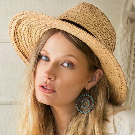 NATURAL Straw Panama Hat for wholesale on Faire